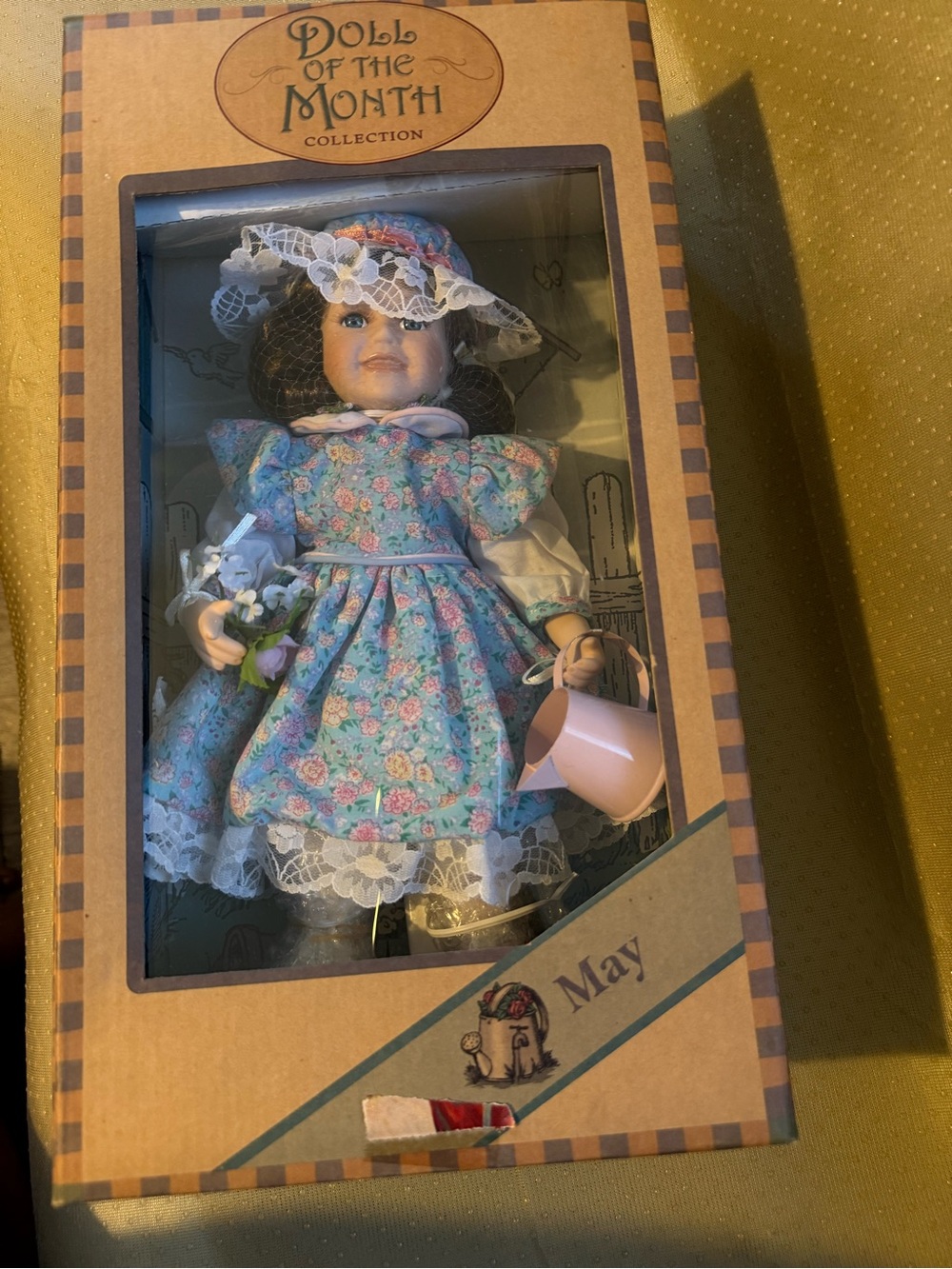 May Blue Floral Dress Doll